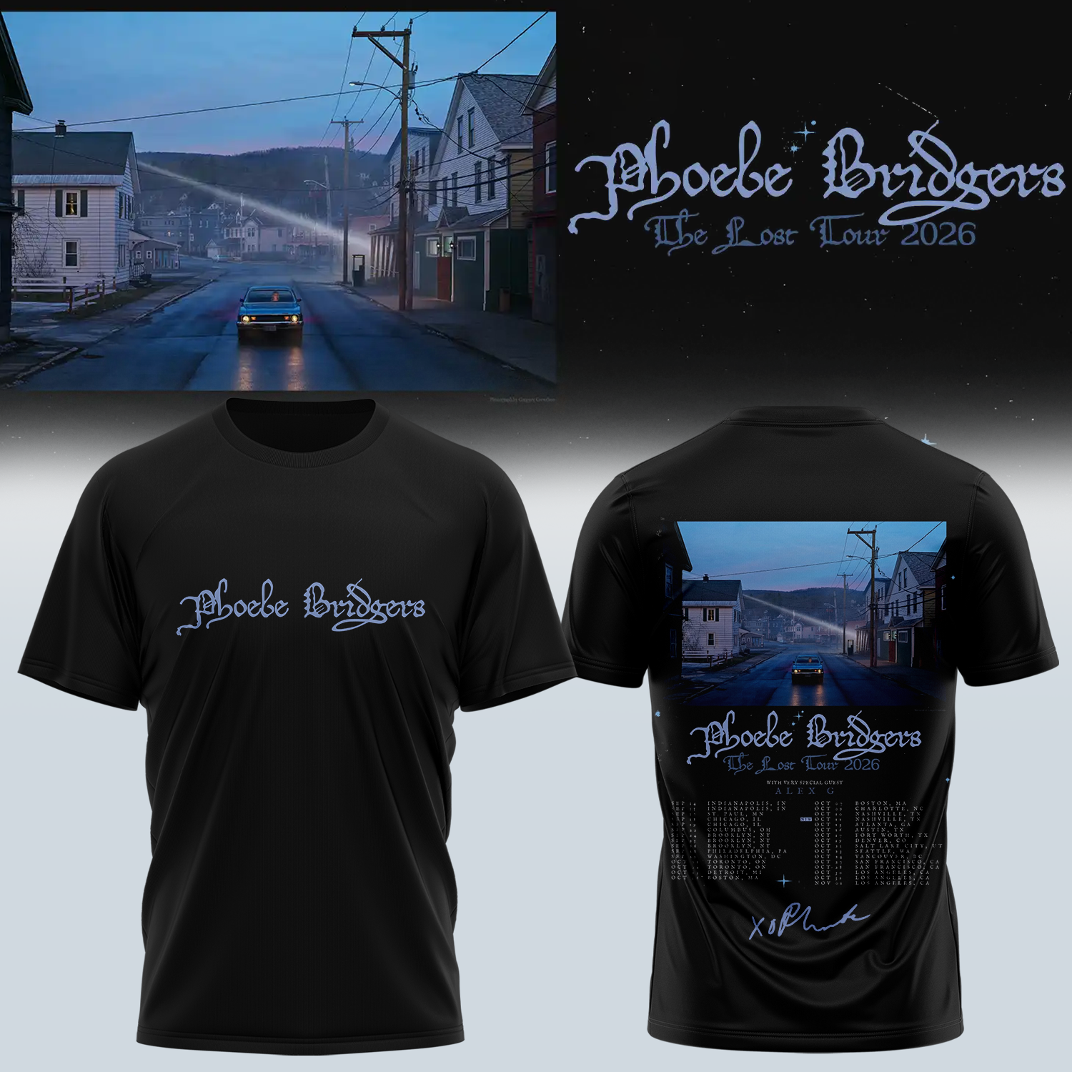 Phoebe Bridgers The Lost Tour Collector Graphic T-Shirt Gift For Concert Fans