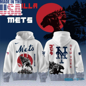 New York Mets Godzilla Japan Night Graphic Hoodie