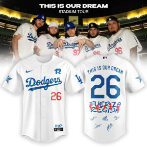 Los Angeles Dodgers X Fuerza Regida This Is Our Dream Baseball Jersey Gift For Dodgers Fans
