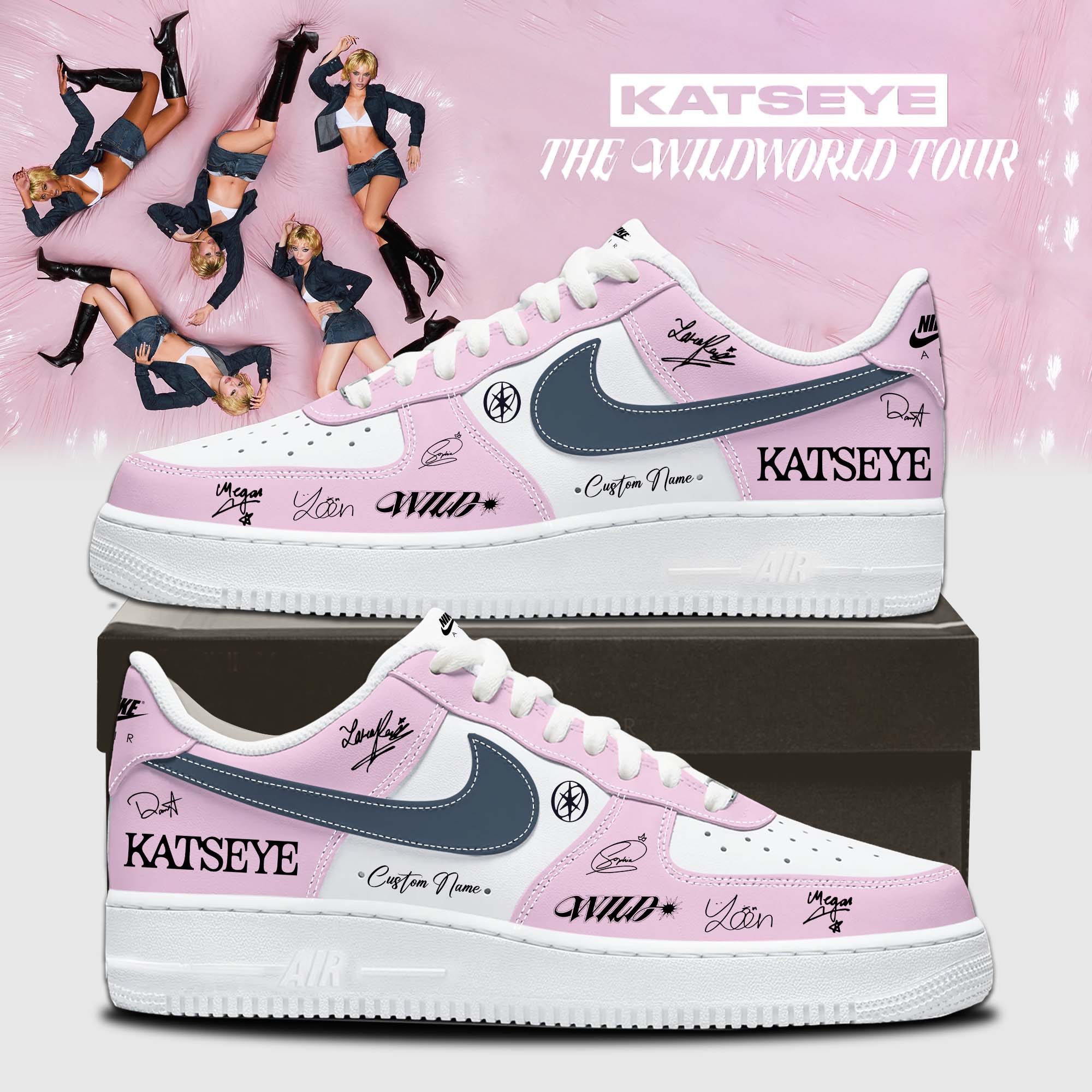 Katseye The Wildworld Tour 2026 Fan Collection Signature Shoes Gift For K-Pop Supporters