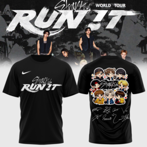 Stray Kids Run It World Tour 2026 Graphic Fan T-Shirt Gift For Kpop Supporters