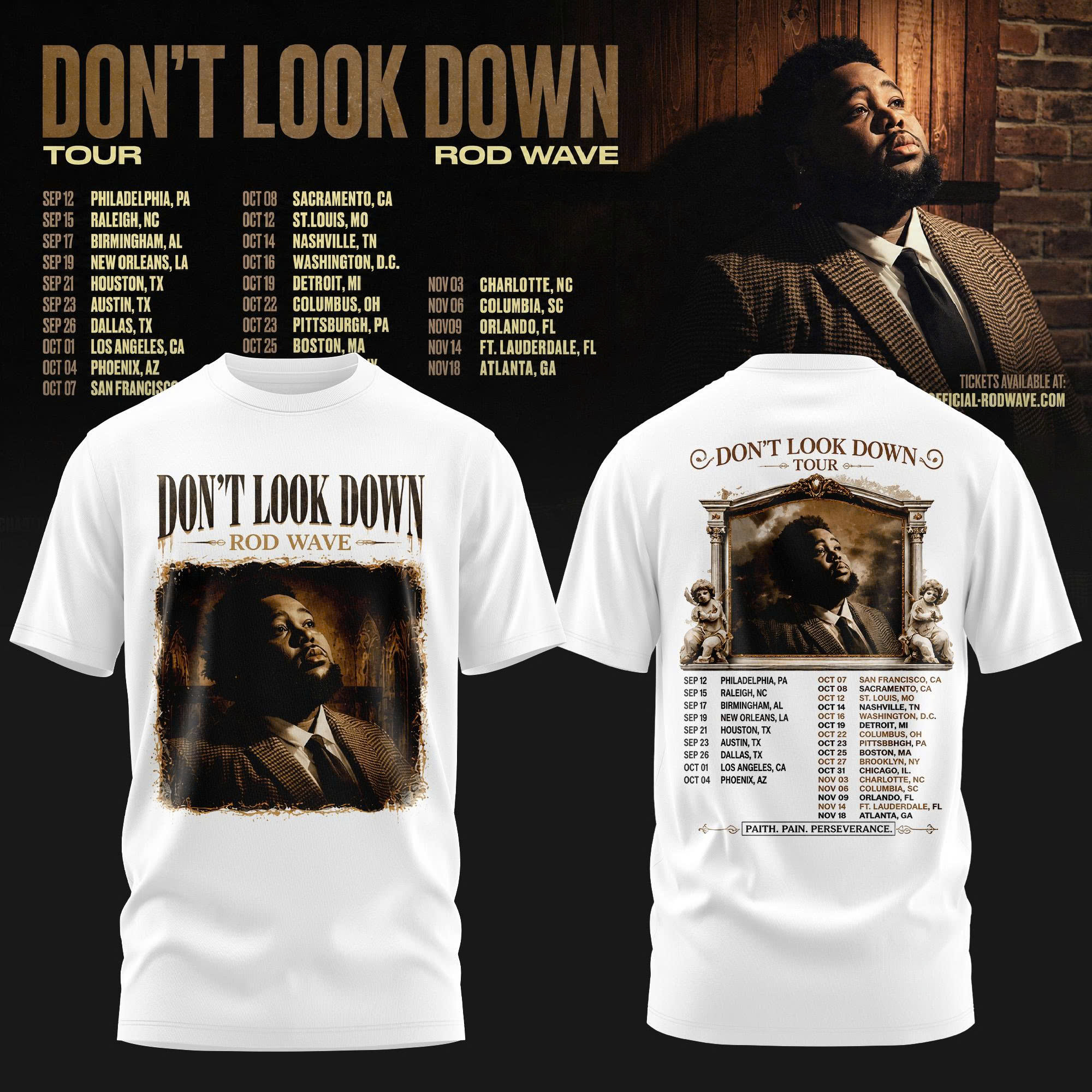 Dont Look Down Tour 2026 Premium Fan T-Shirt Edition
