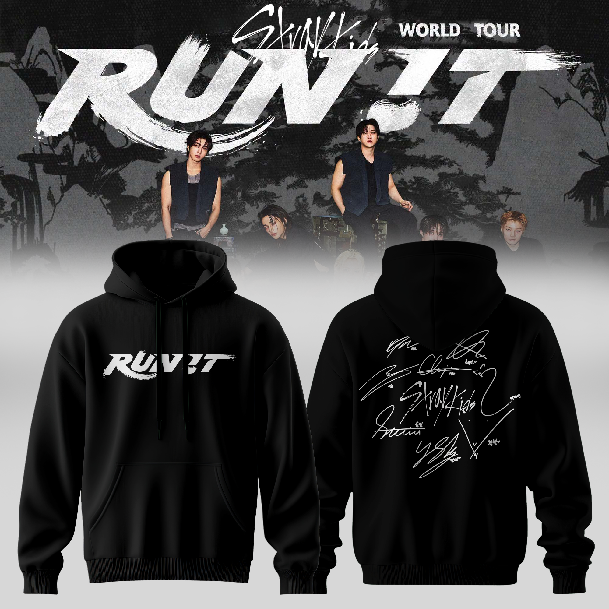 Stray Kids Run It World Tour 2026 Premium Graphic Hoodie Gift For Tour Fans