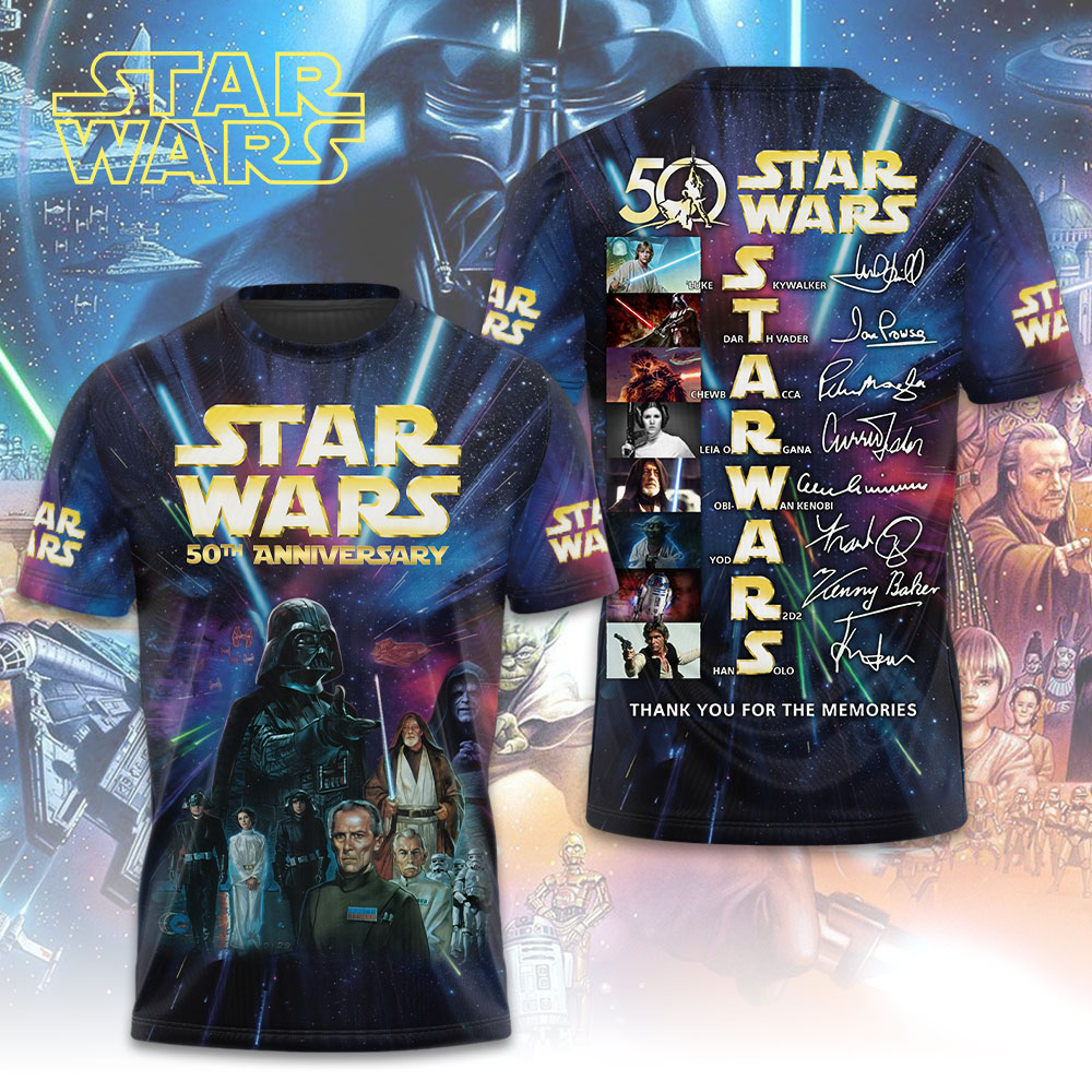 Star Wars 50Th Anniversary 3D Apparel Gift For Scifi Fans Anniversary Celebration