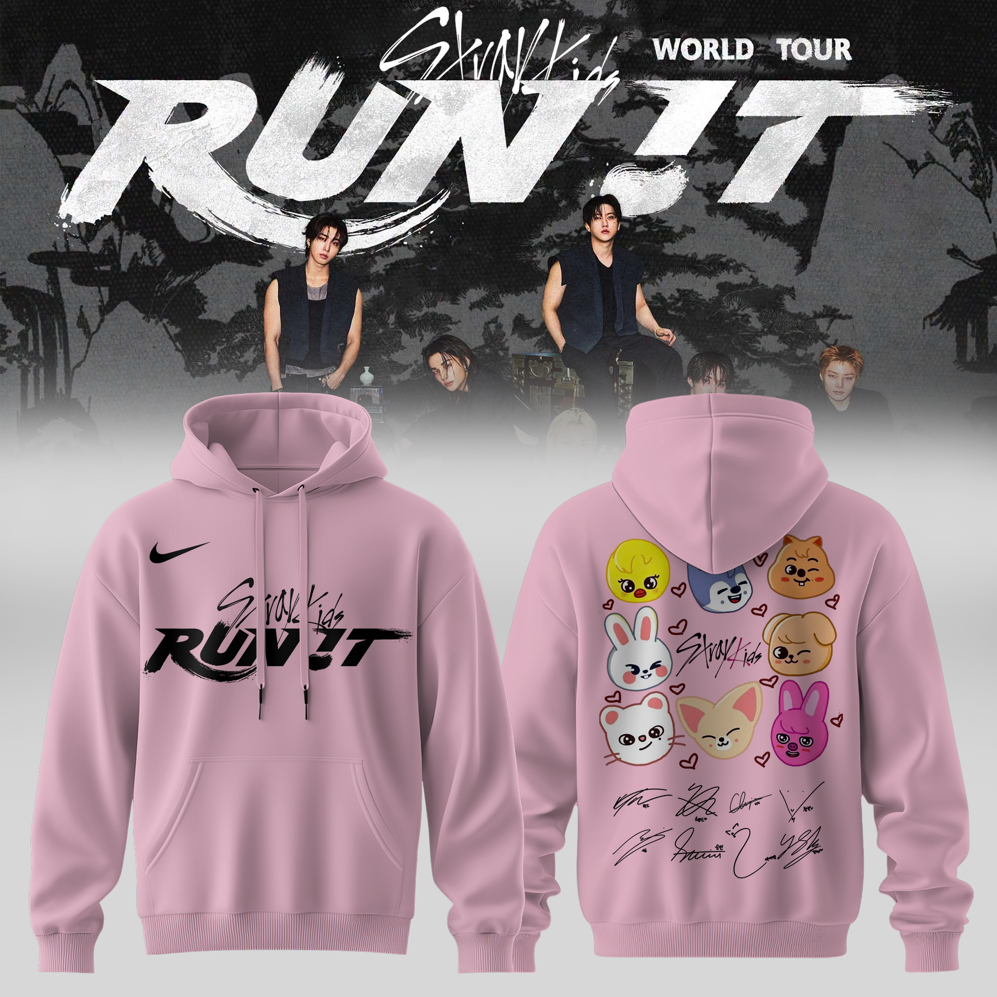 Stray Kids Run It World Tour 2026 Official Merchandise Hoodie Gift For Tour Collectors