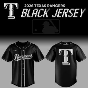 Texas Rangers Back In Black 2026 Jersey Gift For Rangers Supporters