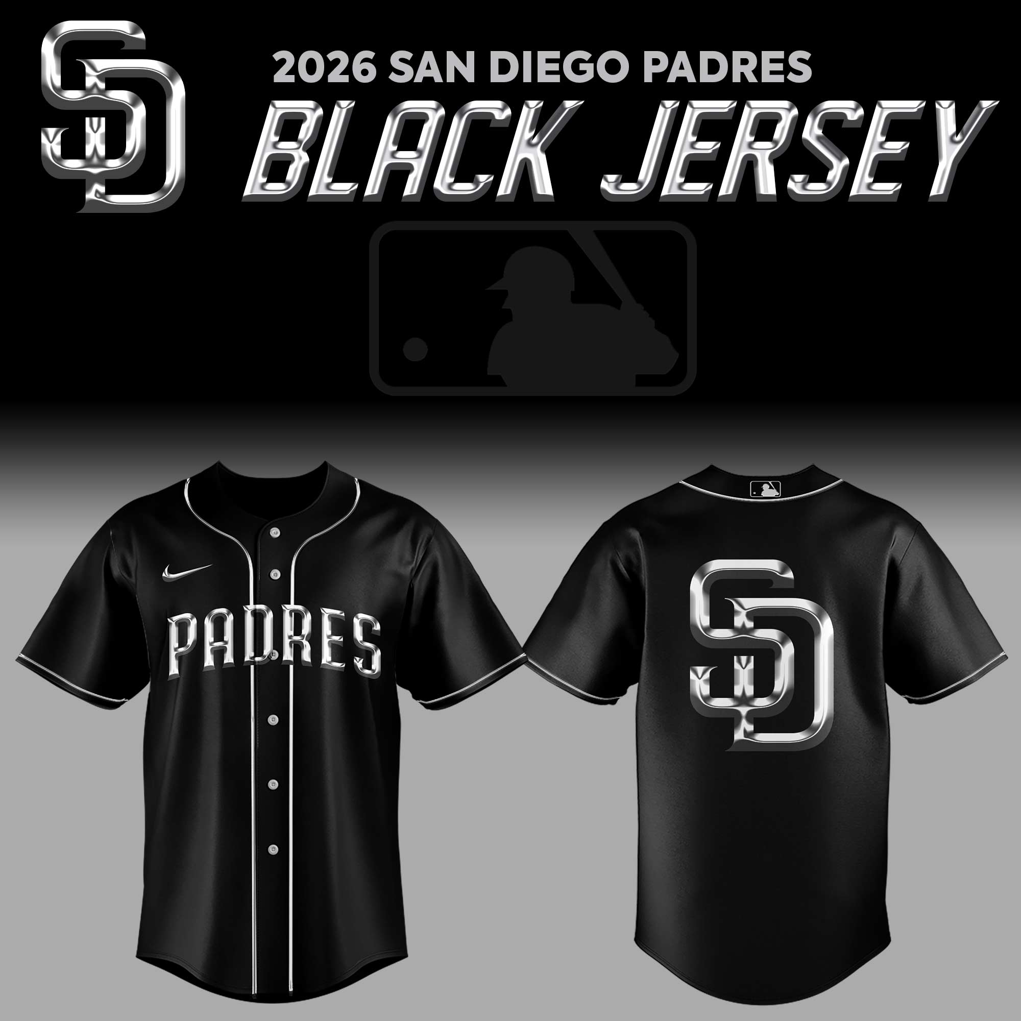San Diego Padres Back In Black 2026 Jersey Gift For Padres Fans