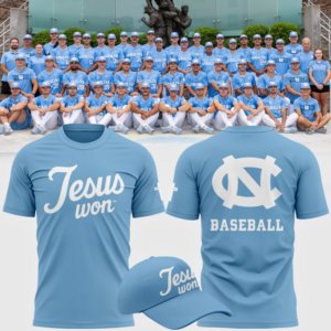 North Carolina Tar Heels Jesus Won 2026 Blue T-Shirt Gift For Tar Heels Fans