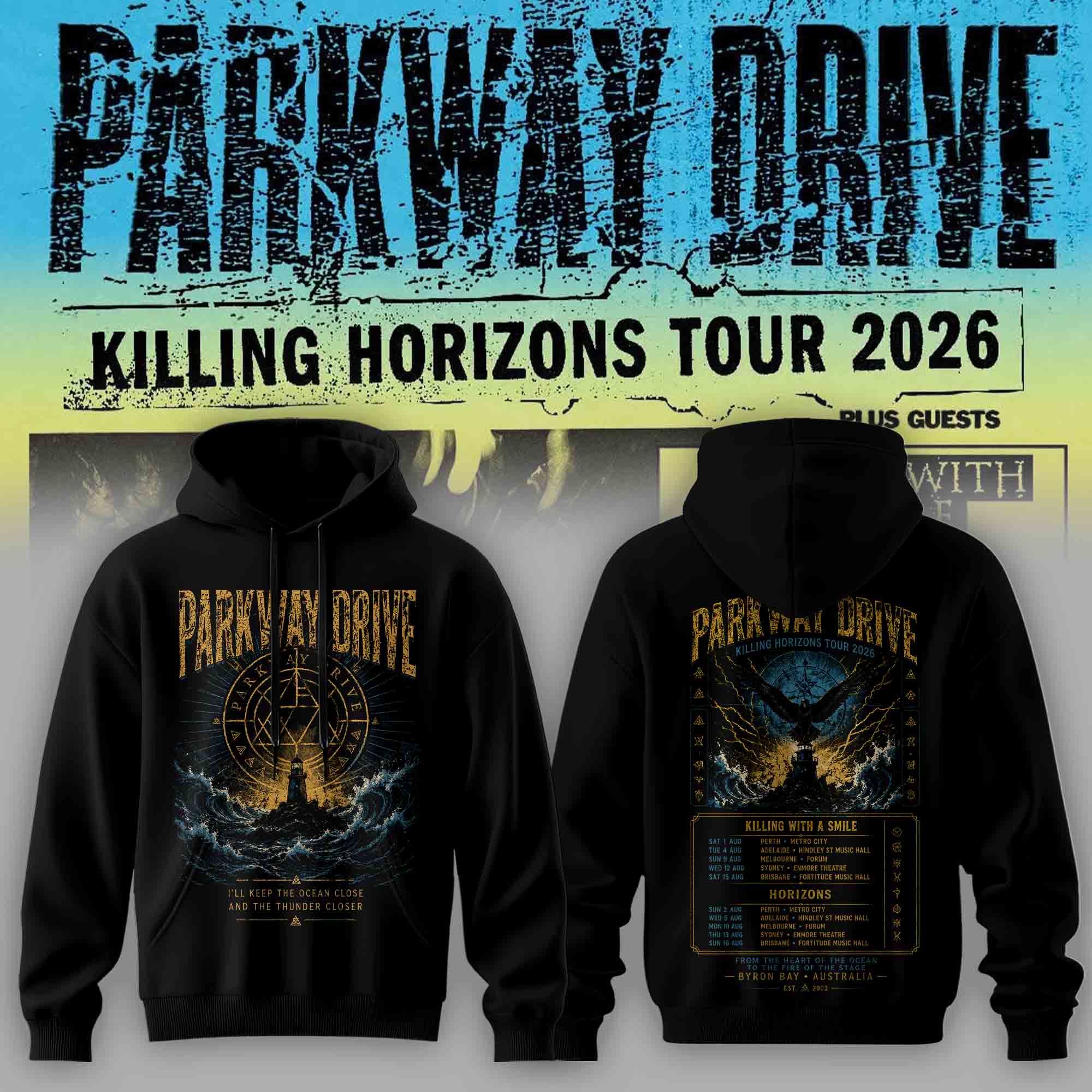 Parkway Drive Killing Horizons Tour Premium Hoodie Gift For Concert Supporters