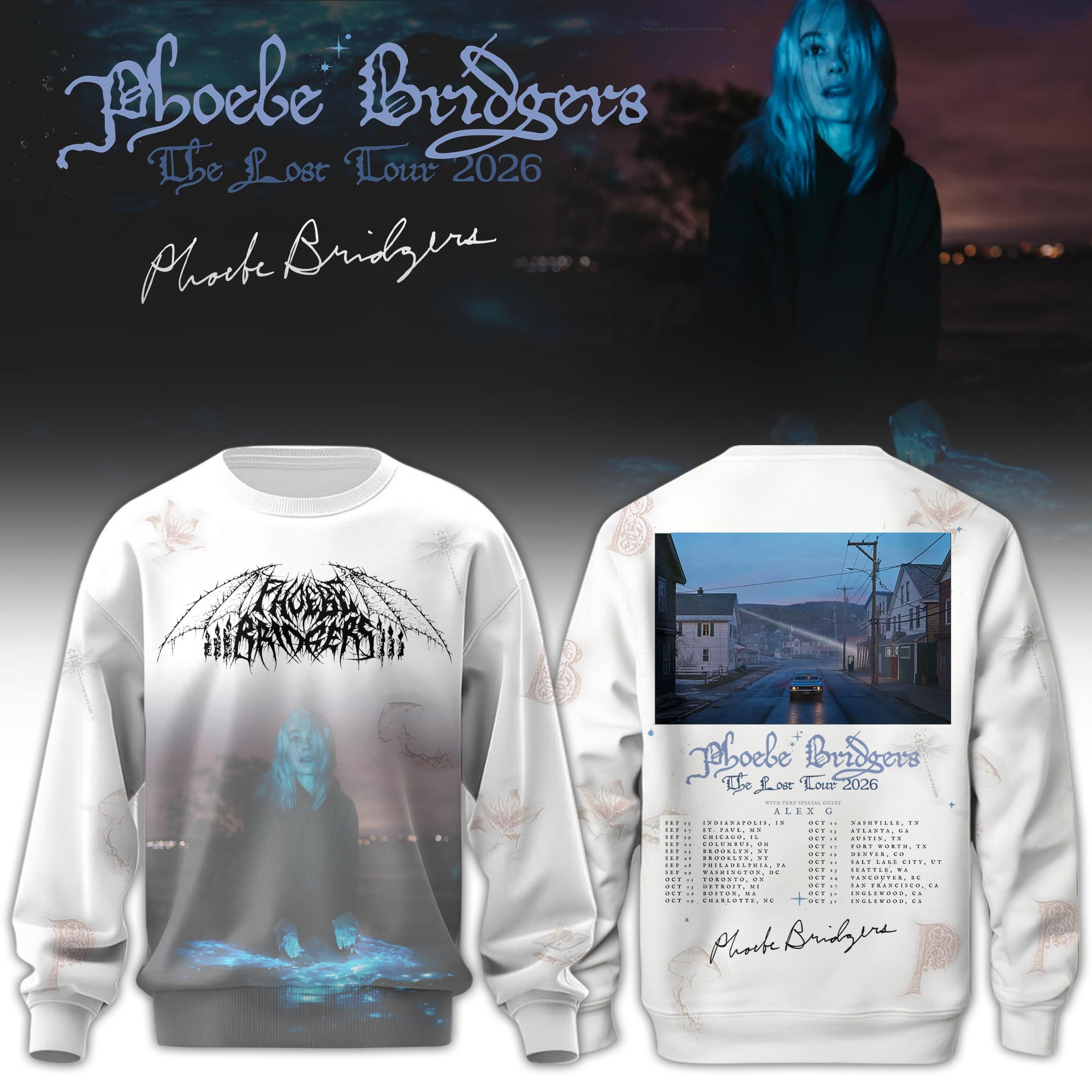 Phoebe Bridgers Lost Tour Custom Sweatshirt Gift For Concert Goers 2026