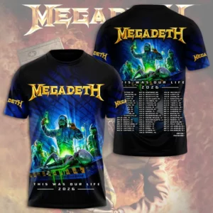 Megadeth This Was Our Life Tour Graphic 3D Apparel Gift For Rock Lovers