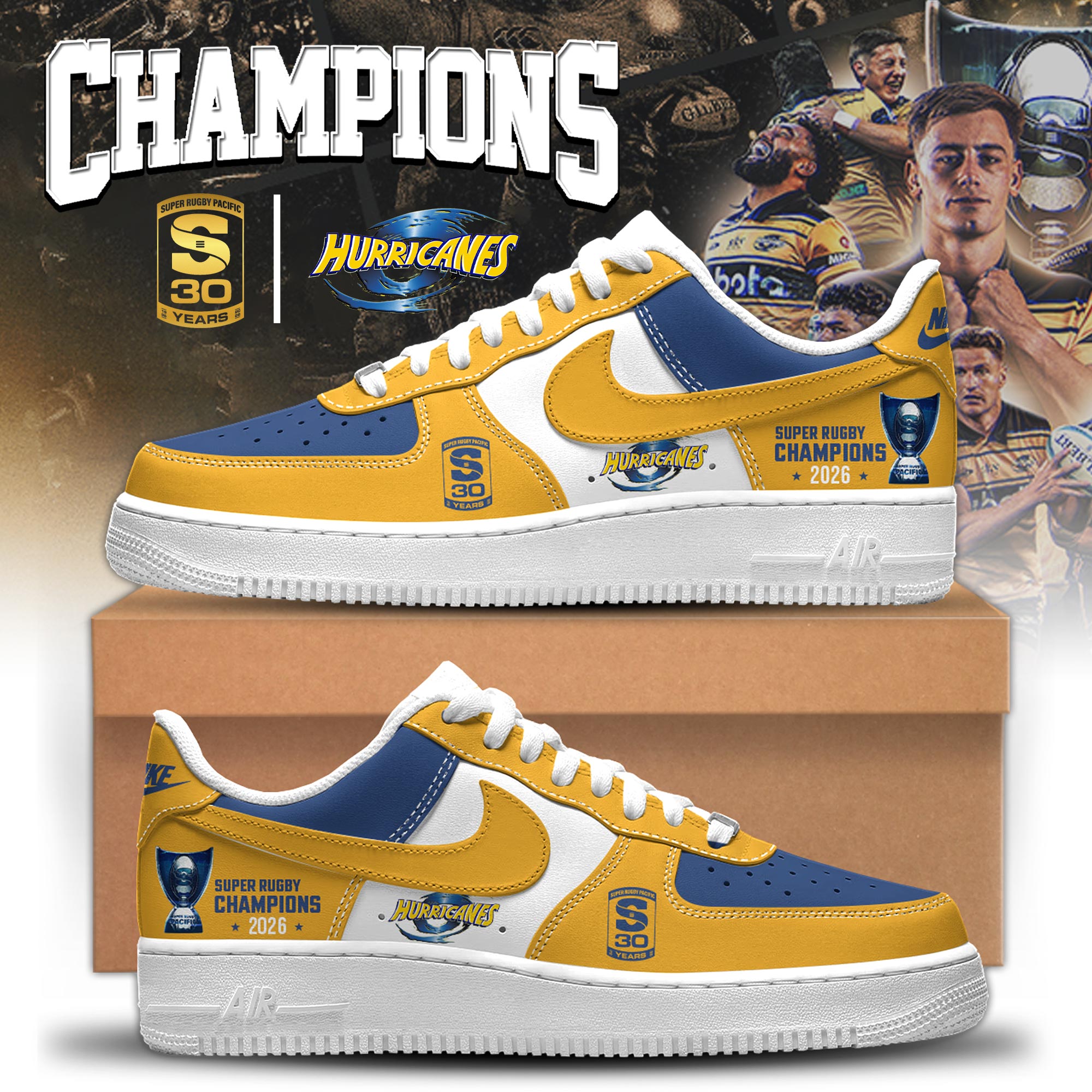 Hurricanes Super Rugby Champions 2026 Limited Edition Af1 Shoes Gift For Supporters