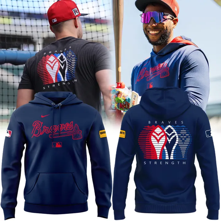 Atlanta Braves Baseball Braves Strength Navy Hoodie