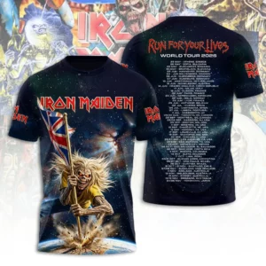 Iron Maiden World Tour 2026 3D Apparel Gift For Rock Music Lovers Fan Edition