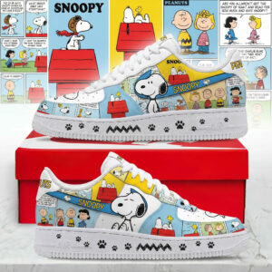 Snoopy Air Low Top Sneakers Gift For Cartoon Lovers Casual Everyday Style