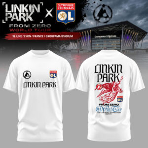 Olympique Lyonnais X Linkin Park World Tour 2026 Graphic T-Shirt Gift For Band Supporters