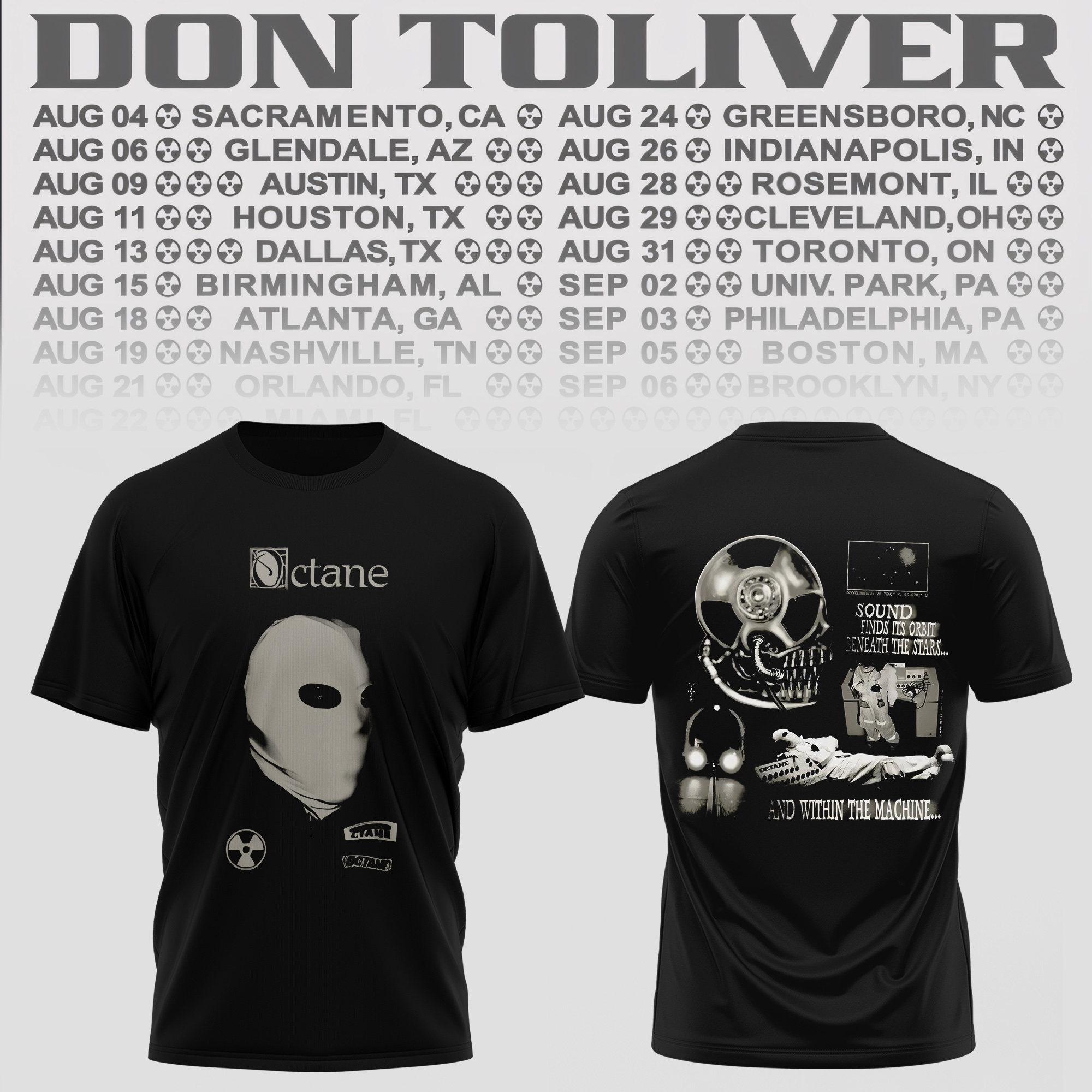 Don Toliver Octane Mask Graphic T-Shirt Gift For Rap Fans Casual Wear