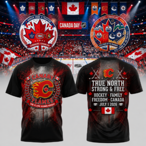 Canada Day Hockey National Pride Graphic T-Shirt