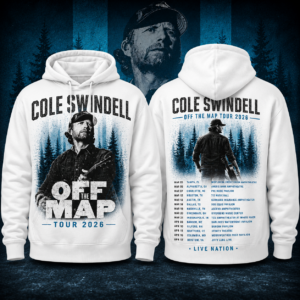 Cole Swindell Off The Map Tour 2026 Vintage Country Concert Hoodie Front Back Graphic Fan Merch Hoodie
