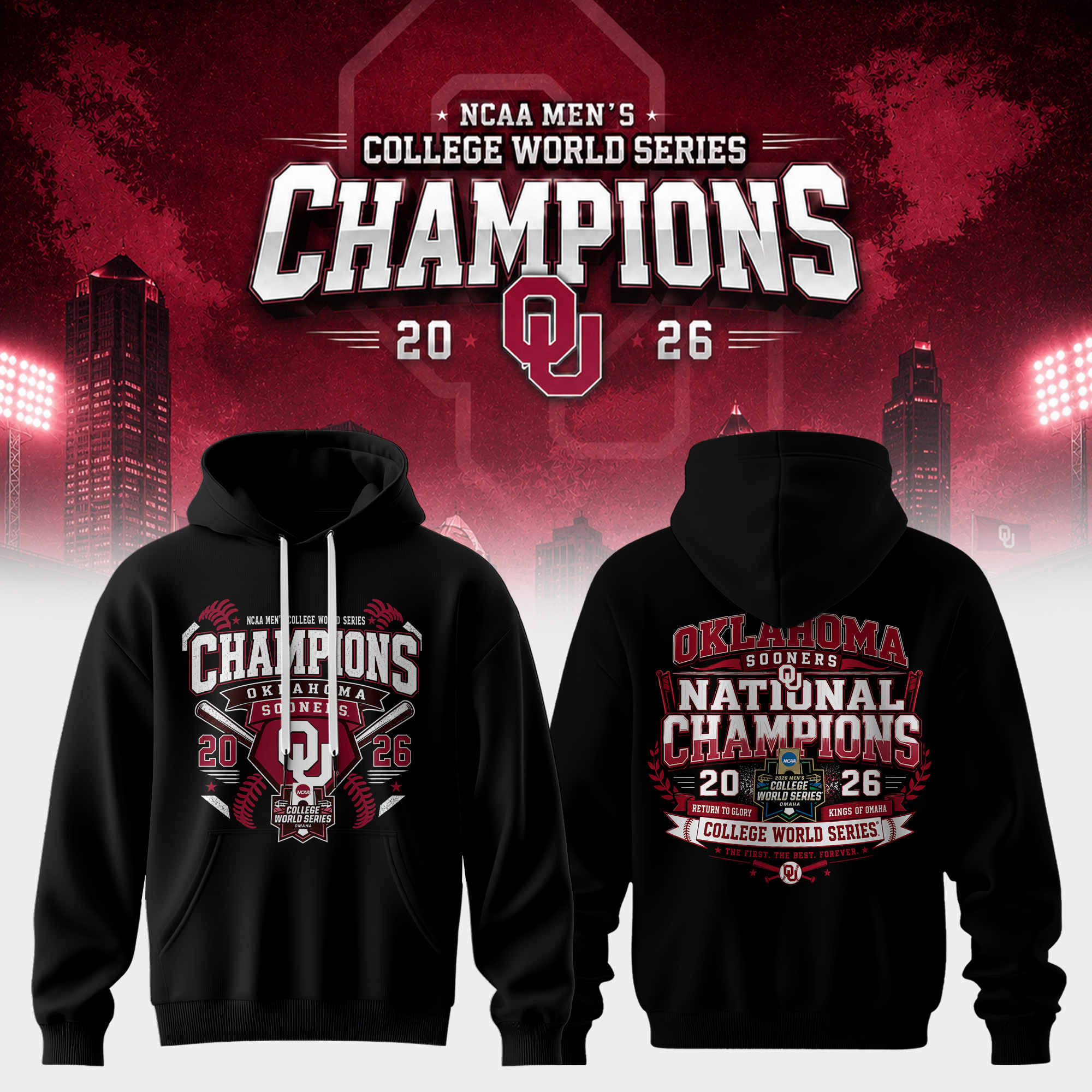 Mens College World Series Champions 2026 Limited Edition Hoodie