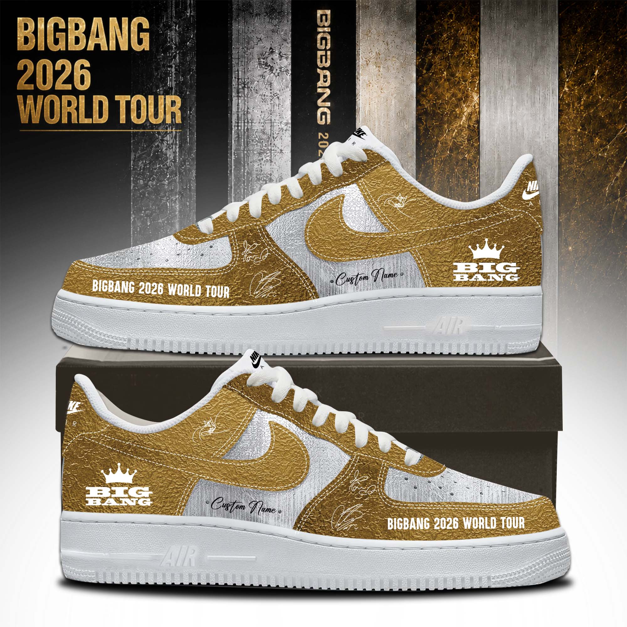 Bigbang 2026 World Tour Premium Tour Sneakers Gift For Kpop Lovers