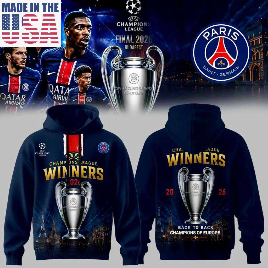 Paris Saintgermain Uefa Champions League Winners 2026 Celebration Hoodie