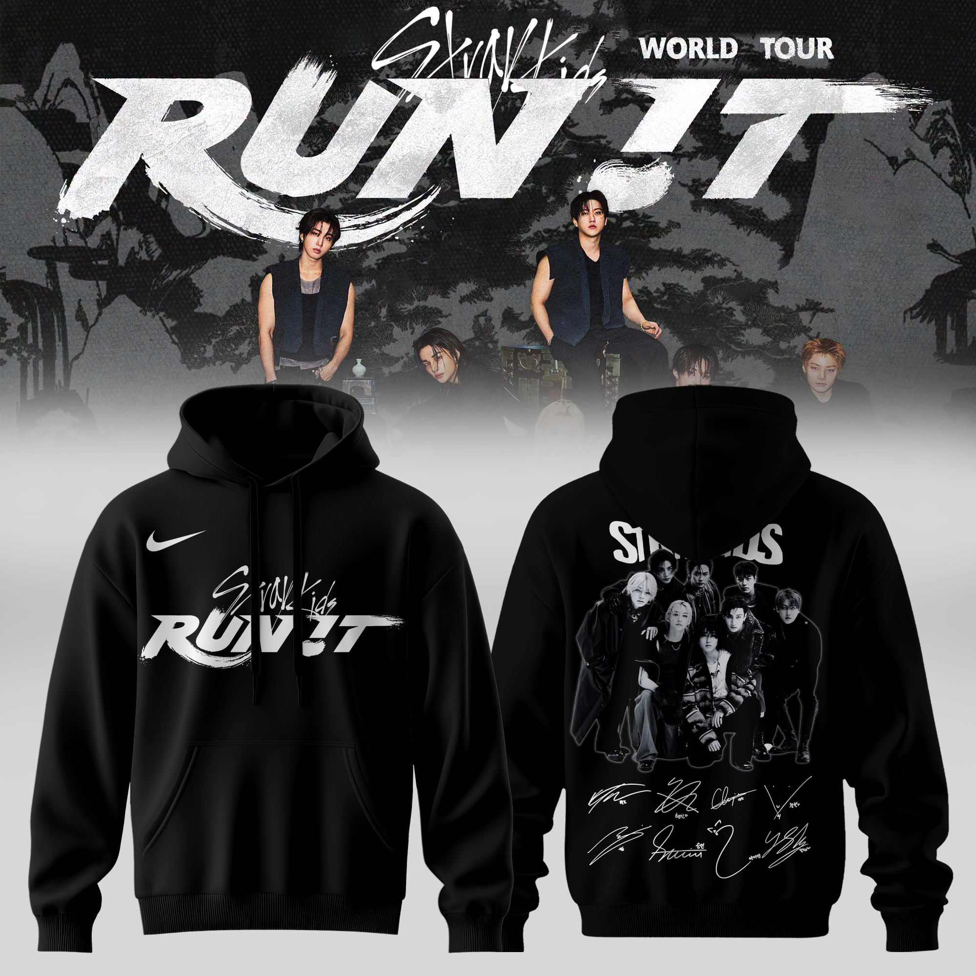 Stray Kids Run It World Tour 2026 Premium Fan Hoodie Gift For Music Enthusiasts