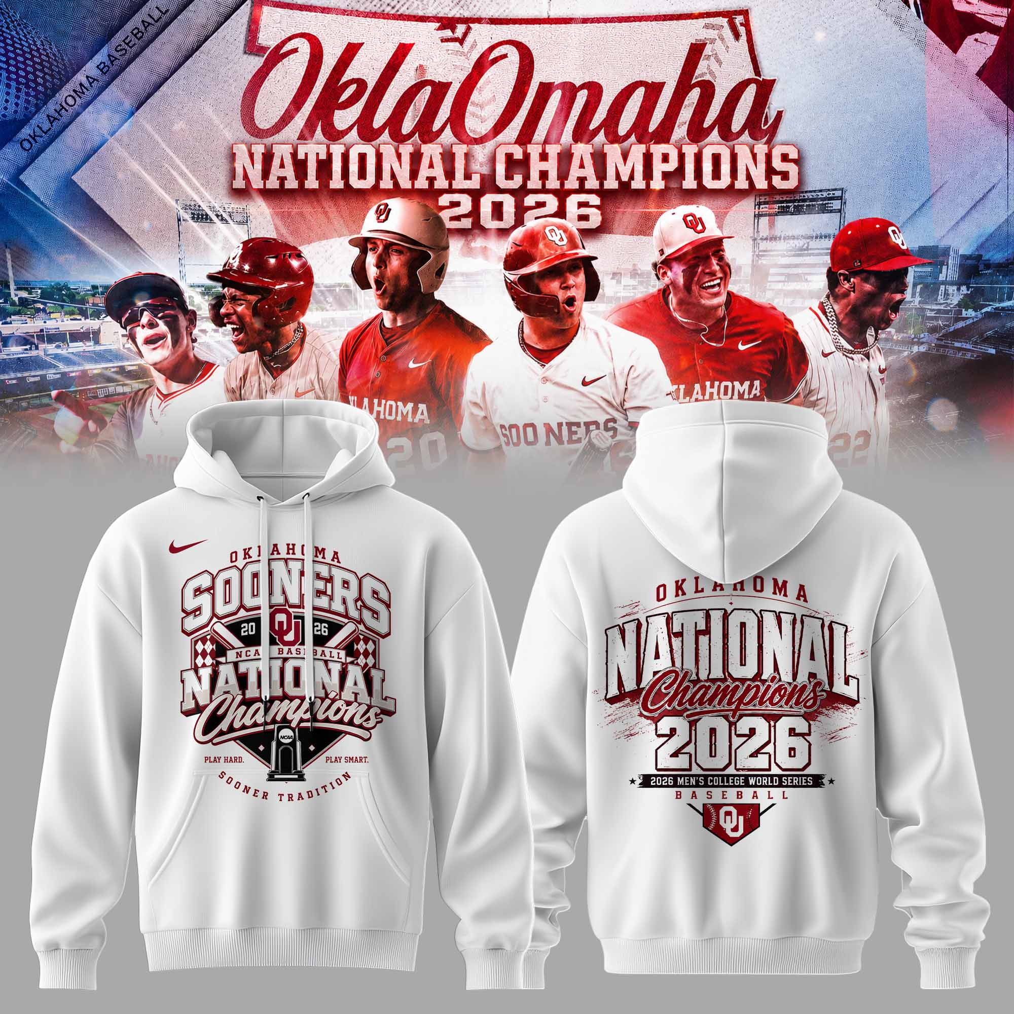 Oklahoma Sooners Baseball 2026 National Champions Supporter Hoodie