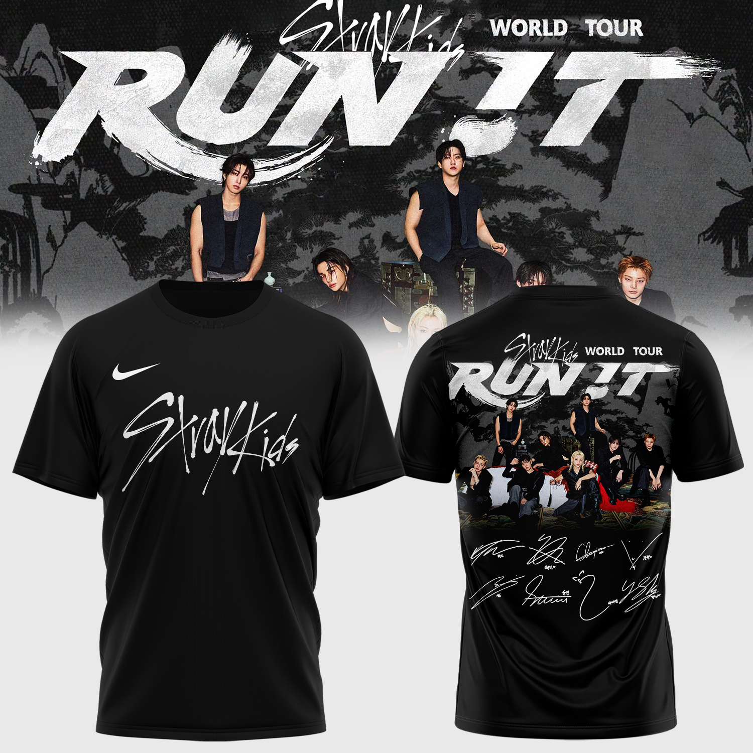 Stray Kids Run It World Tour 2026 Graphic Concert T-Shirt Gift For Stay Fans