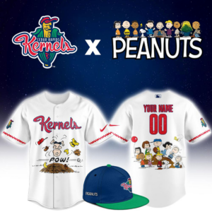 Peanuts Night Cedar Rapids Kernels Baseball Jersey Gift For Snoopy Fans