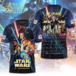 Star Wars 50Th Anniversary 3D Apparel Gift For Scifi Fans Celebration Year
