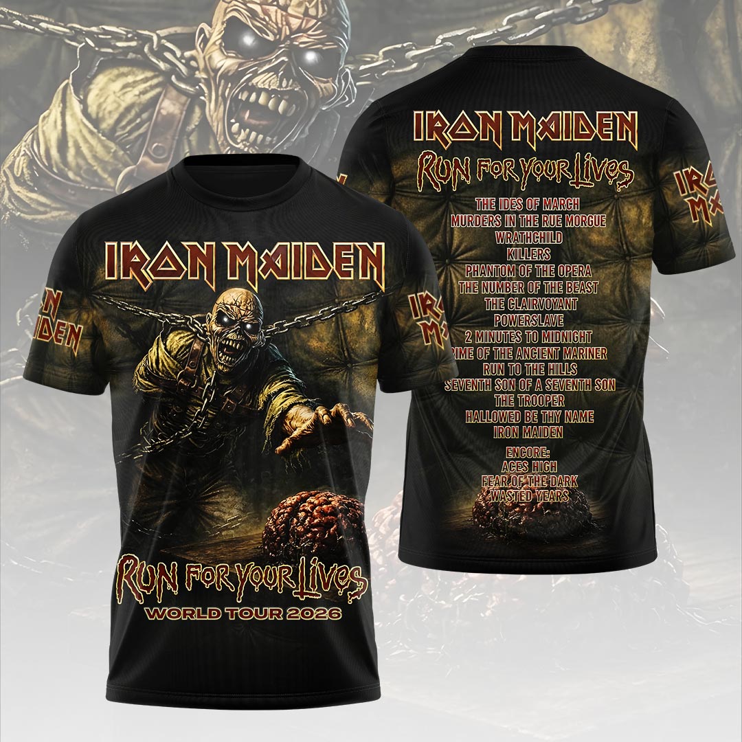 Iron Maiden World Tour 2026 3D Apparel Gift For Live Show Enthusiasts