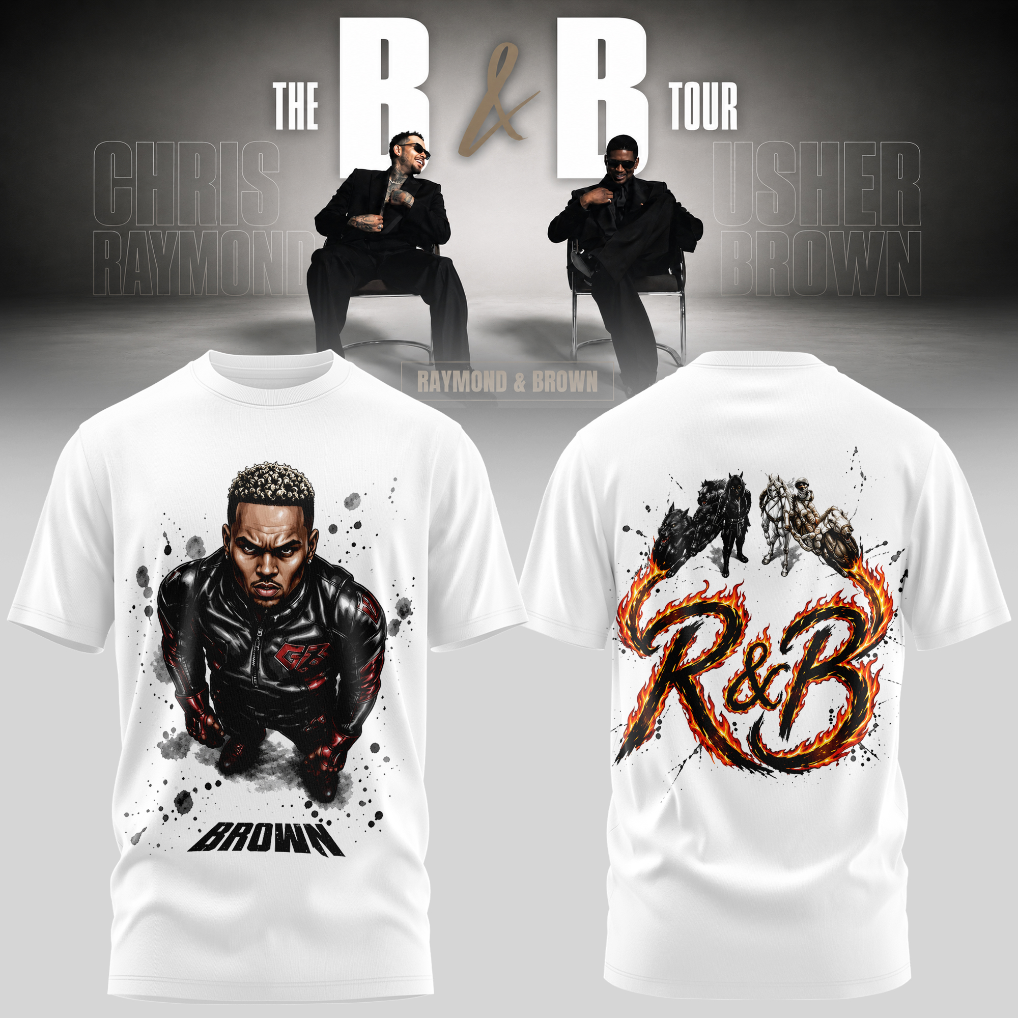 Chris Brown The R&B Tour 2026 Official Graphic T-Shirt Edition