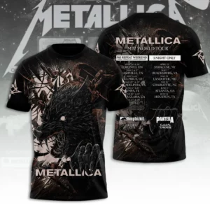 Metallica World Tour 2026 3D Apparel Gift For Heavy Metal Enthusiasts