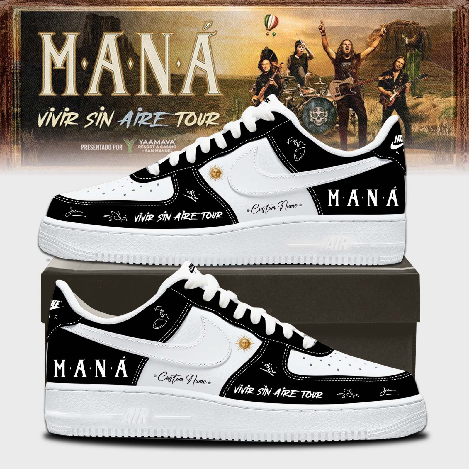 Manna Vivir Sin Aire Tour Collector Edition Shoes Gift For Dedicated Supporters