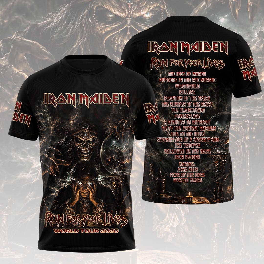 Iron Maiden World Tour 2026 3D Apparel Gift For Heavy Metal Enthusiasts Live Events