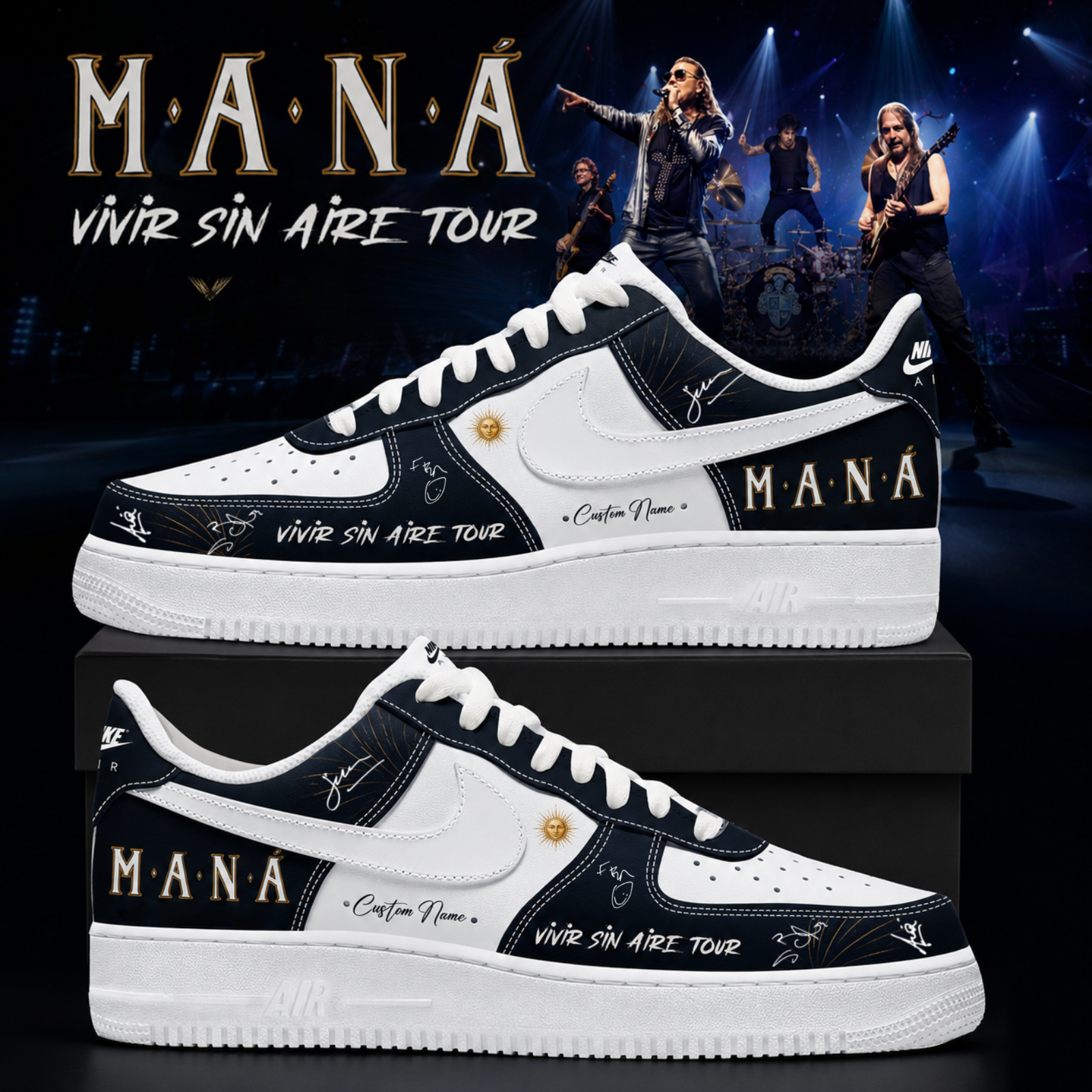 Manna Vivir Sin Aire Tour Limited Edition Shoes Gift For Concert Fans Tour Merchandise