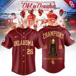 Oklahoma Sooners Baseball 2026 National Champions Classic Jersey