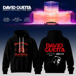 David Guetta France Tour 2026 Official Merchandise Hoodie