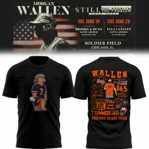 Chicago Bears X Morgan Wallen Limited Tour T-Shirt Gift For Fans 2026
