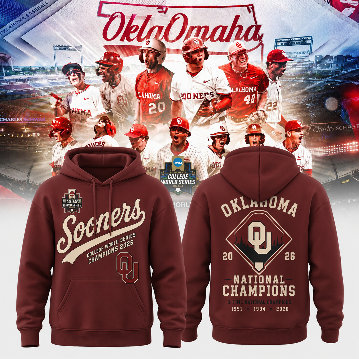 Oklahoma Sooners 2026 Championship Victory Premium Hoodie