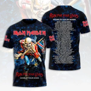 Iron Maiden World Tour 2026 Collector 3D Apparel Gift For Rock Fans Concert Season