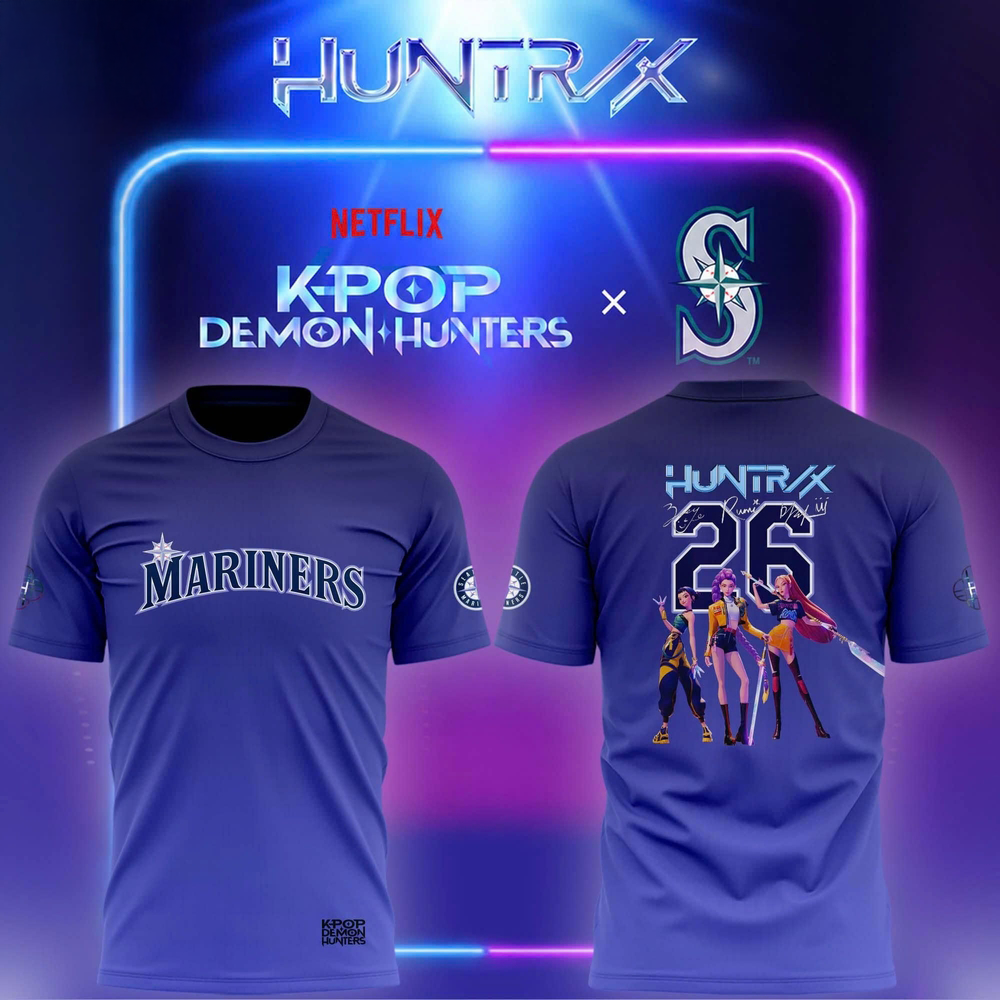 Seattle Mariners Kpop Demon Hunters Night T-Shirt Gift For Mlb Fans 2026