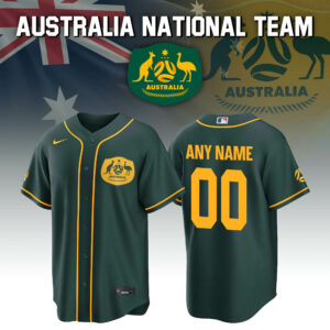 Australia X Mlb 2026 Federation Baseball Jersey Gift For Baseball Enthusiasts