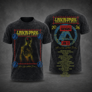 Linkin Park From Zero World Tour 2026 Spain Concert Washed T-Shirt Vintage Rock Band Tour Merch Fan Gift