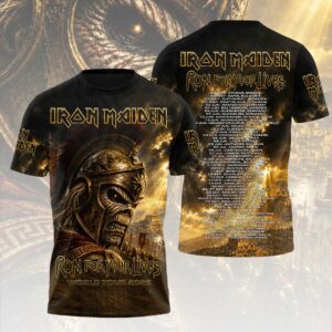 Iron Maiden World Tour 2026 3D Apparel Gift For Rock Music Enthusiasts Tour Merchandise
