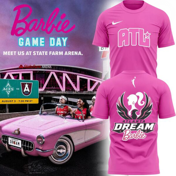 Atlanta Dream X Barbie Game Day Wnba Graphic T-Shirt Gift For Basketball Fans