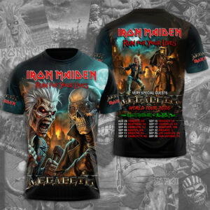 Iron Maiden X Megadeth World Tour 2026 3D Apparel Gift For Heavy Metal Fans Collection