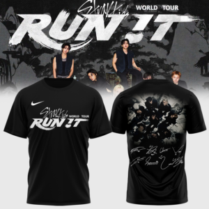 Stray Kids Run It World Tour 2026 Official Merchandise T-Shirt Gift For Kpop Lovers