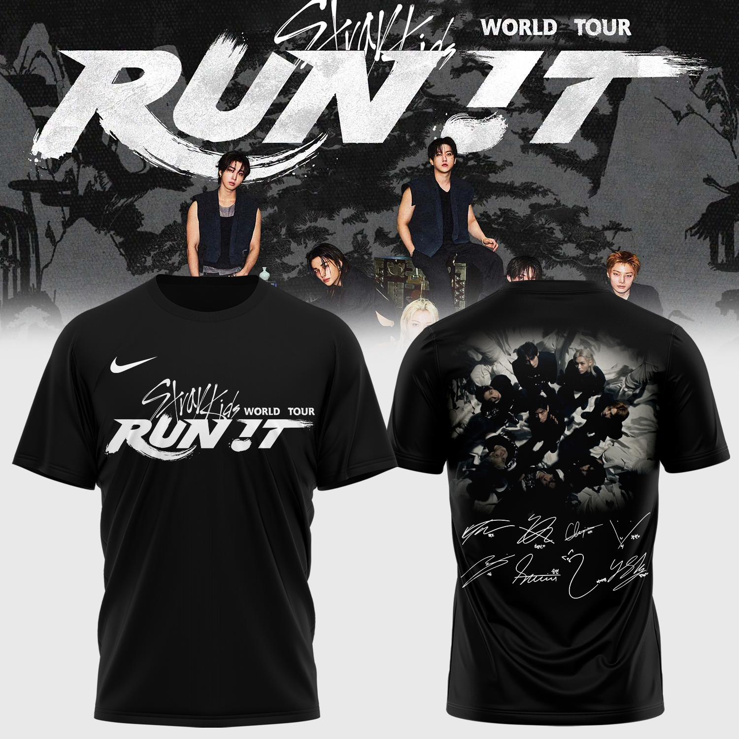 Stray Kids Run It World Tour 2026 Official Merchandise T-Shirt Gift For Kpop Lovers